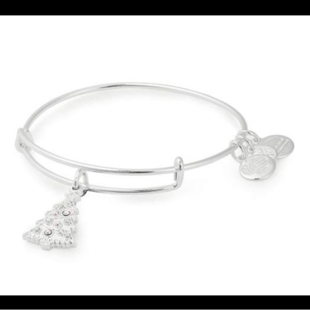 NWT Alex and Ani Silver Christmas Tree Bracelet